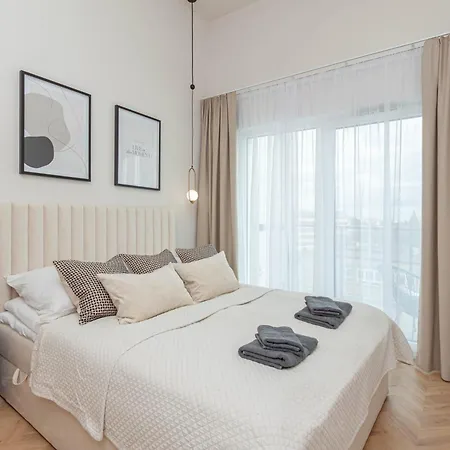 Апартаменты Apartly Zakatek I Odra River & Balcony Щецин
